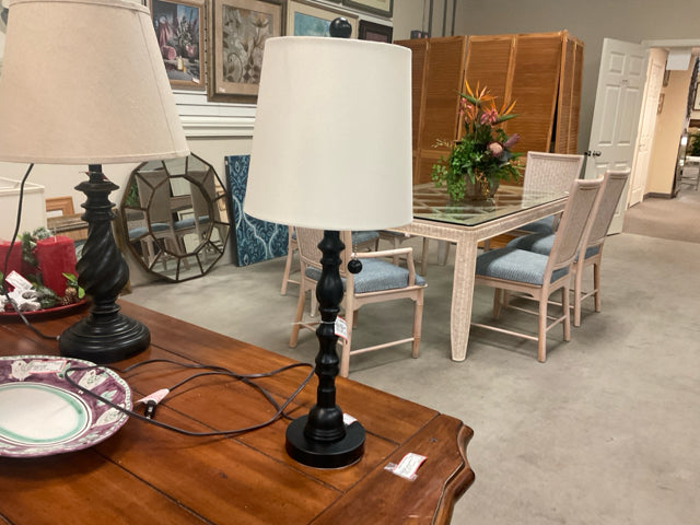 BLACK SPOOL LAMP