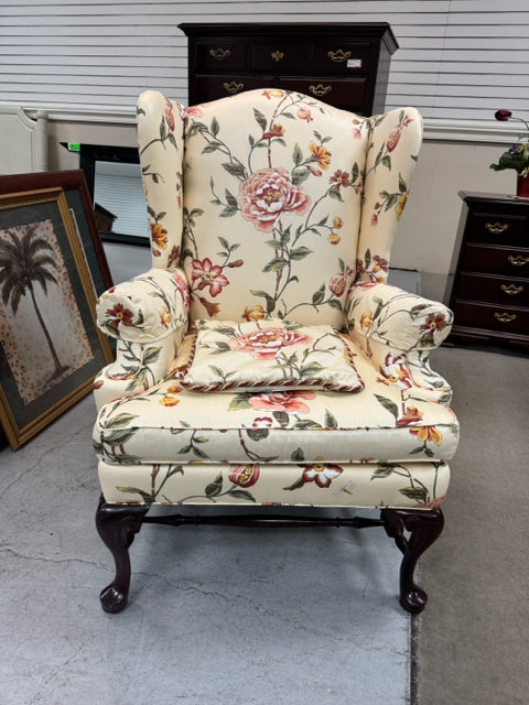 CUSTOM UPHOLSTERED WING BACK CHAIR
