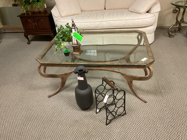 GLASS TOP COFFEE TABLE