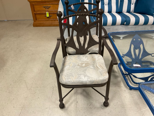 PATIO BAR HEIGHT IRON ARMCHAIR
