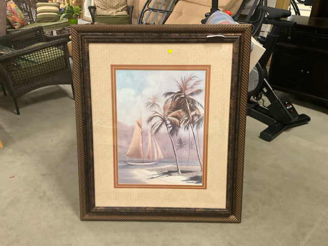 LG PRINT OCEAN SAILBOAT