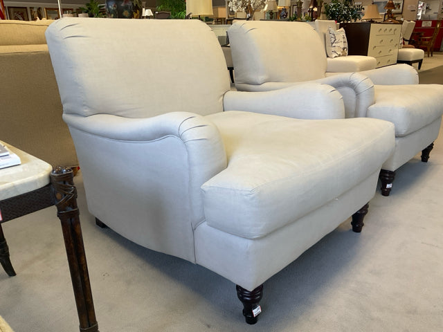 POTTERY BARN OVERSIZED ACCENT CHAIR NATURAL