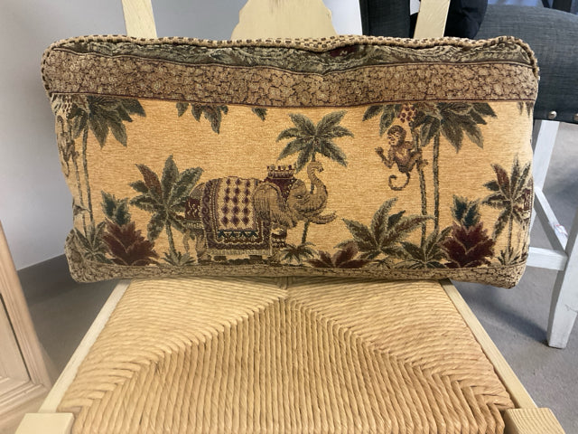 ELEPHANT, MONKEY & PALMS PILLOW/CUSHION