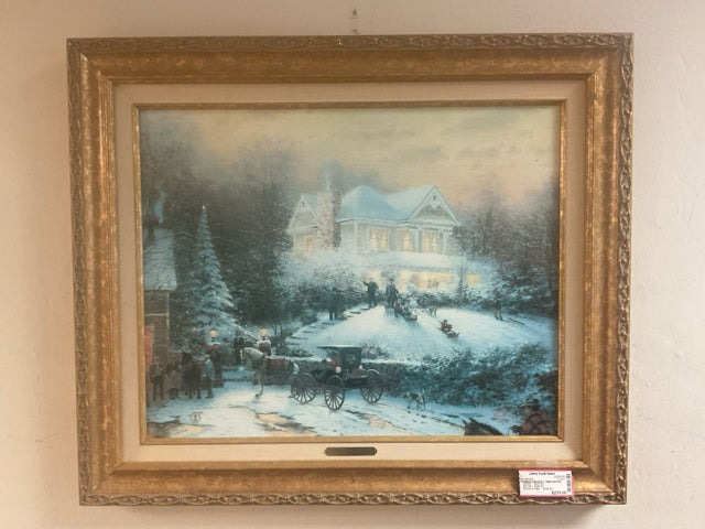 THOMAS KINKADE 1-1998 EDITION "VICTORIAN CHRISTMAS II" 21 1/2 X 25 1/2