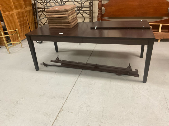 CRATE AND BARREL LARGE CONFERENCE TABLE 80X38 WITH 19' LEAF