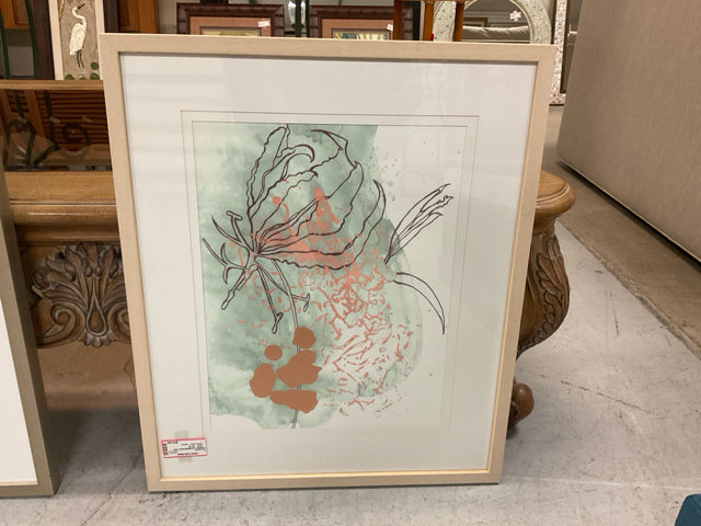 ABSTRACT FLOWERS WALL ART, 20X24