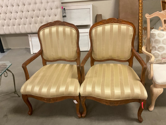 GOLD STRIPED SIDE CHAIR