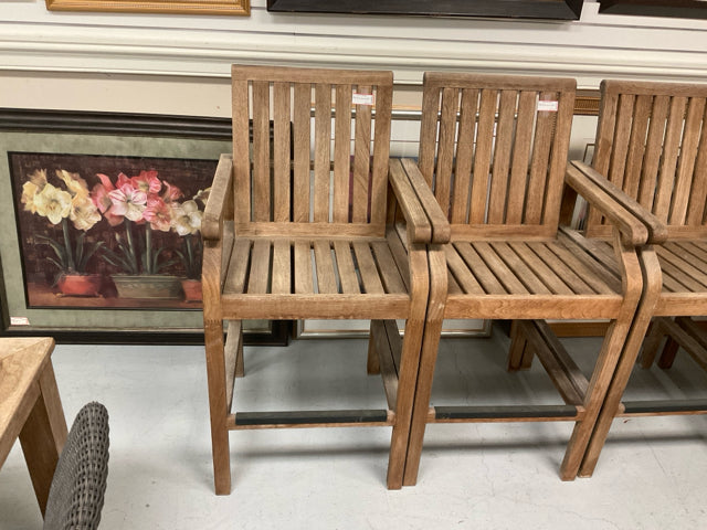 KINGSLEY-BATE TEAK BAR STOOL