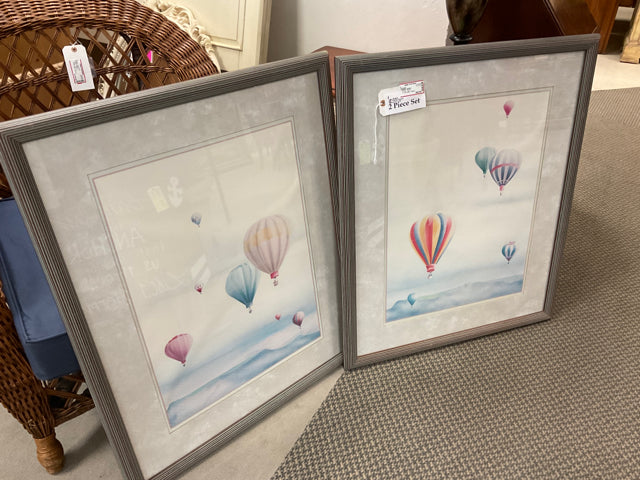 ORIGINAL SIGNED BALLOONS IN CLOUDS ARTWORK